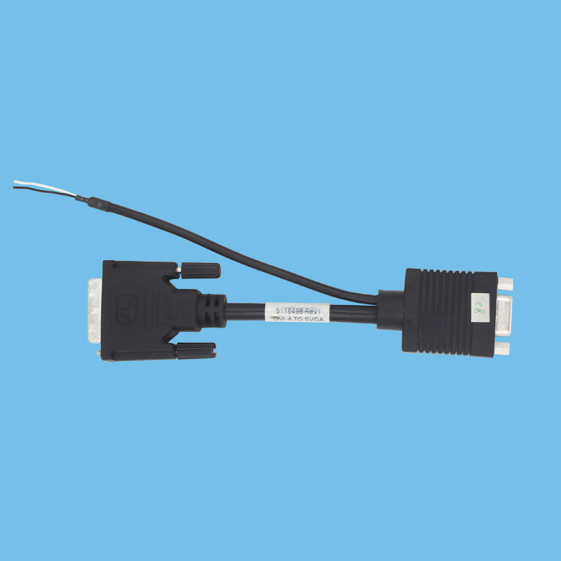 图像采集线 HDDB15PIN 公头 - DVI 18+1 公头 360 度 EMI 保护