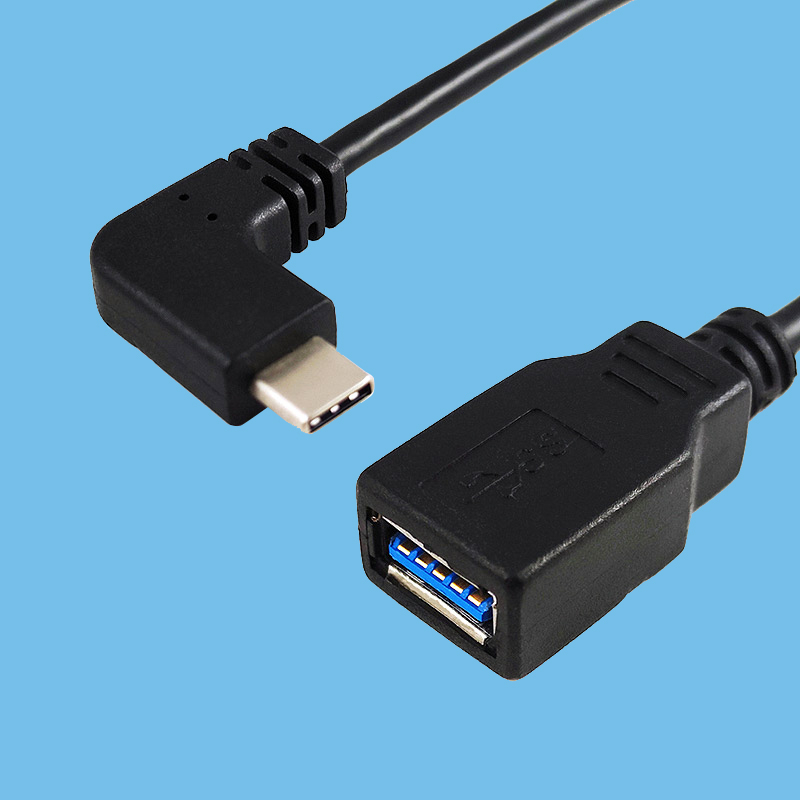 USB-3.0-Female ---USB-TYPE-C-Male - 90度